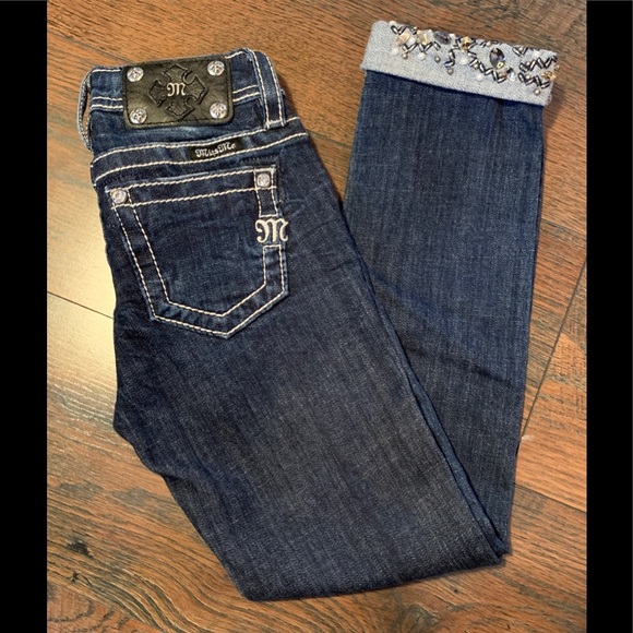 Miss Me Other - Miss Me JK7214CK2 Cuffed Skinny Jeans Girls Size 7